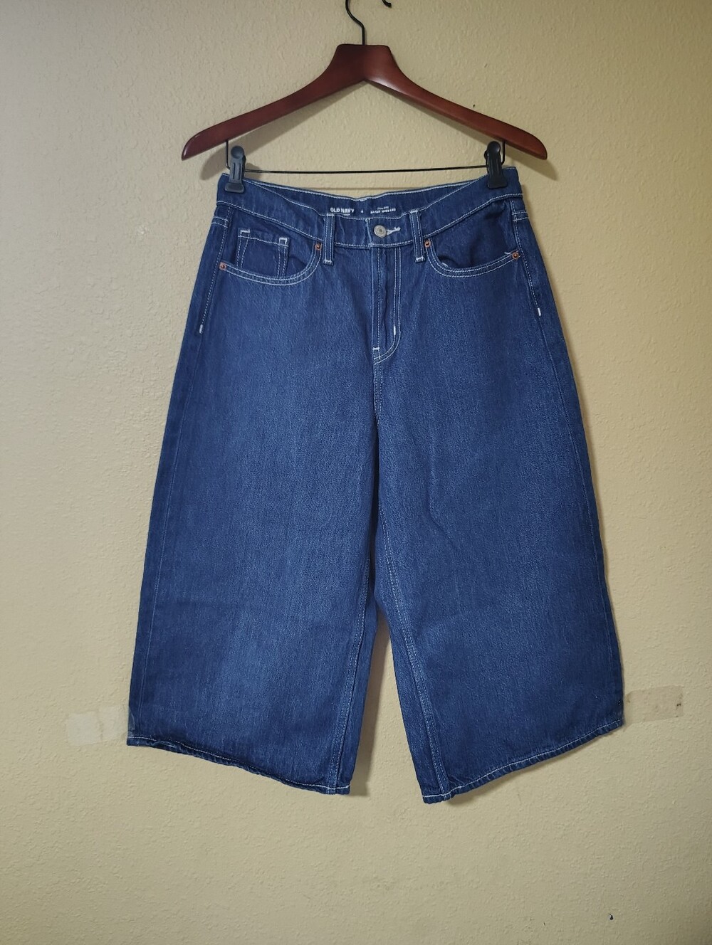 Old Navy High Rise Baggy Wide Leg Cropped Pants Size 4 Skater Grunge Streetwear